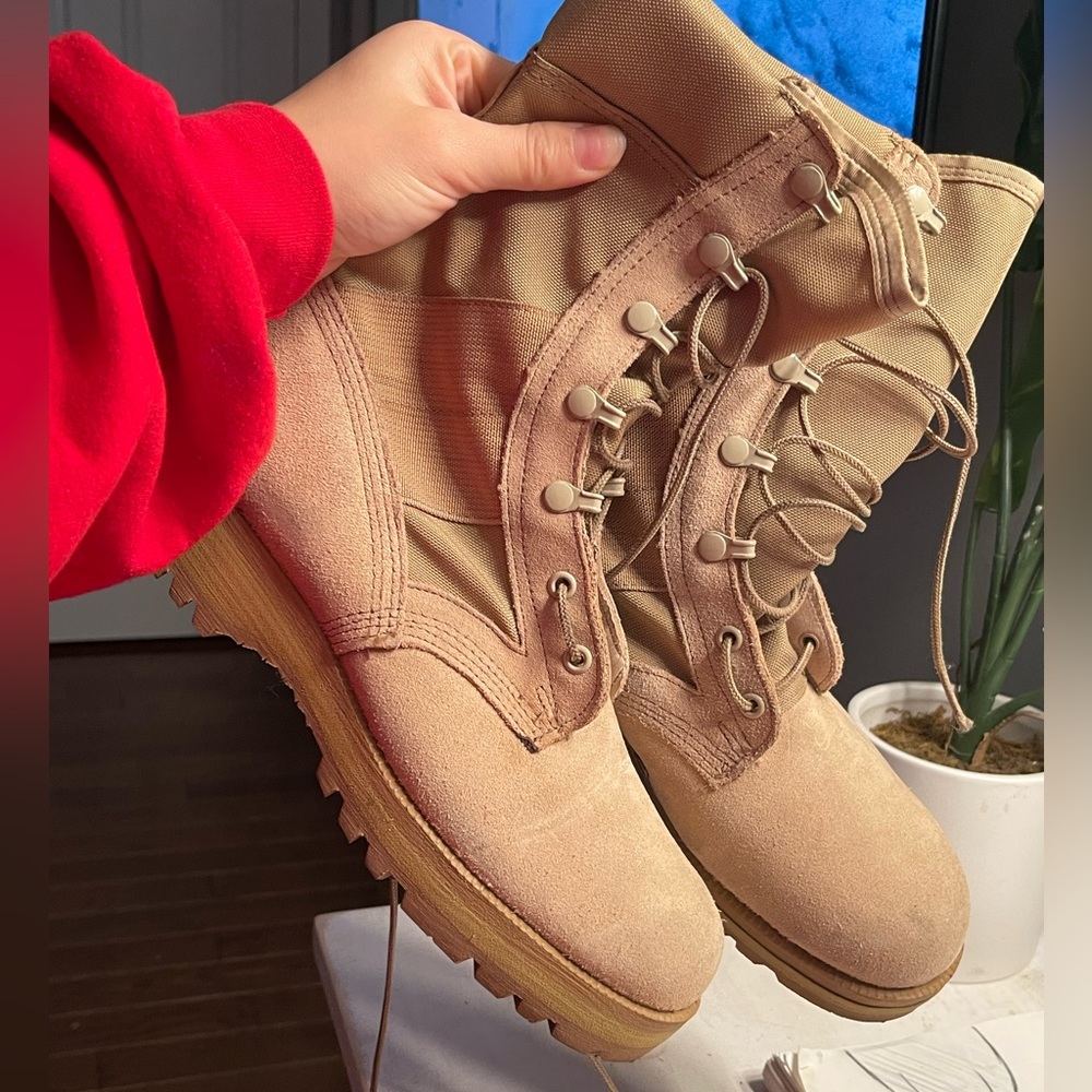 WELLCO Tan Military Boots